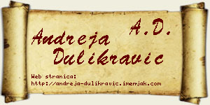 Andreja Dulikravić vizit kartica